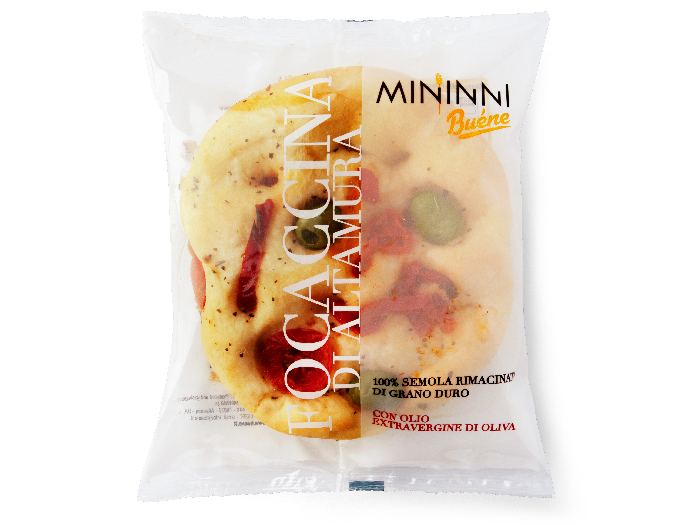 Focaccia di grano duro surgelata con pomodorini