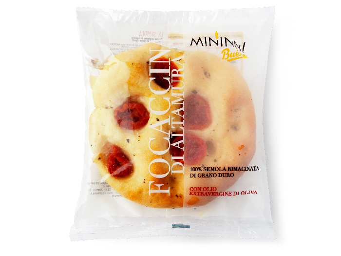 Focaccia di grano duro surgelata con pomodorini