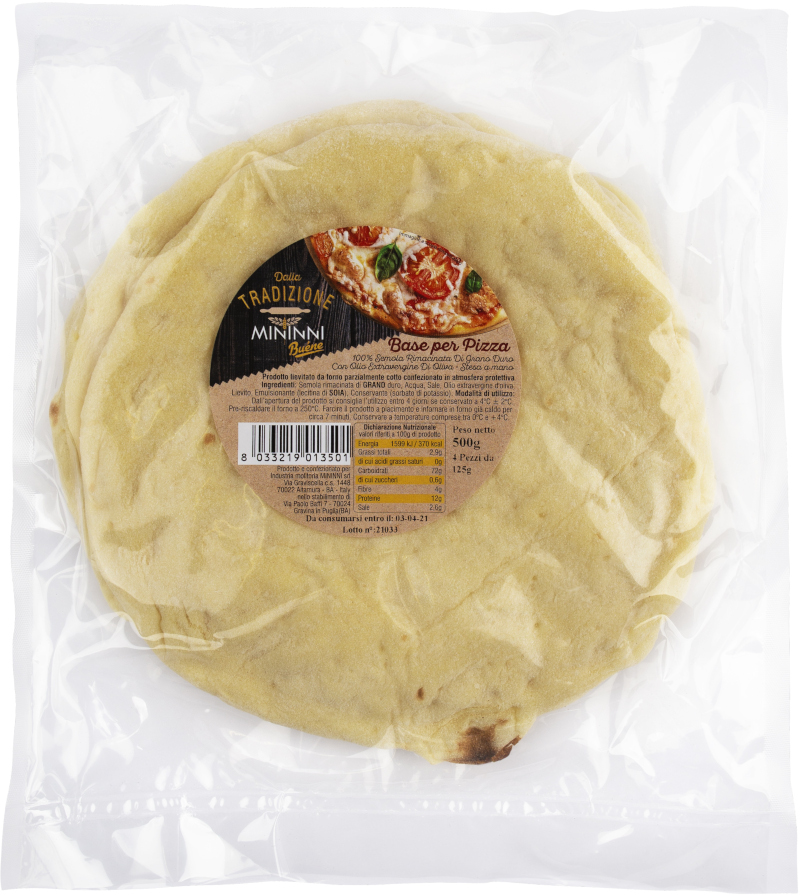 Base Pizza tonda di grano duro 22cm 